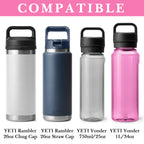 Linkidea Water Bottle Carrier with Shoulder Strap Compatible with YETI Rambler Bottle 26oz, Yonder 25oz, Waterbottle Sling Bag Holder with Mesh Phone Pocket, Pink