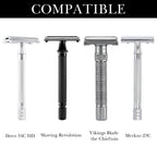 Linkidea 4 Pack Safety Razor Head Protector Cover, Portable Double Edge Shaving Travel Guard, Secure Shaver Accessories, Compatible with Most Razors (Brown)