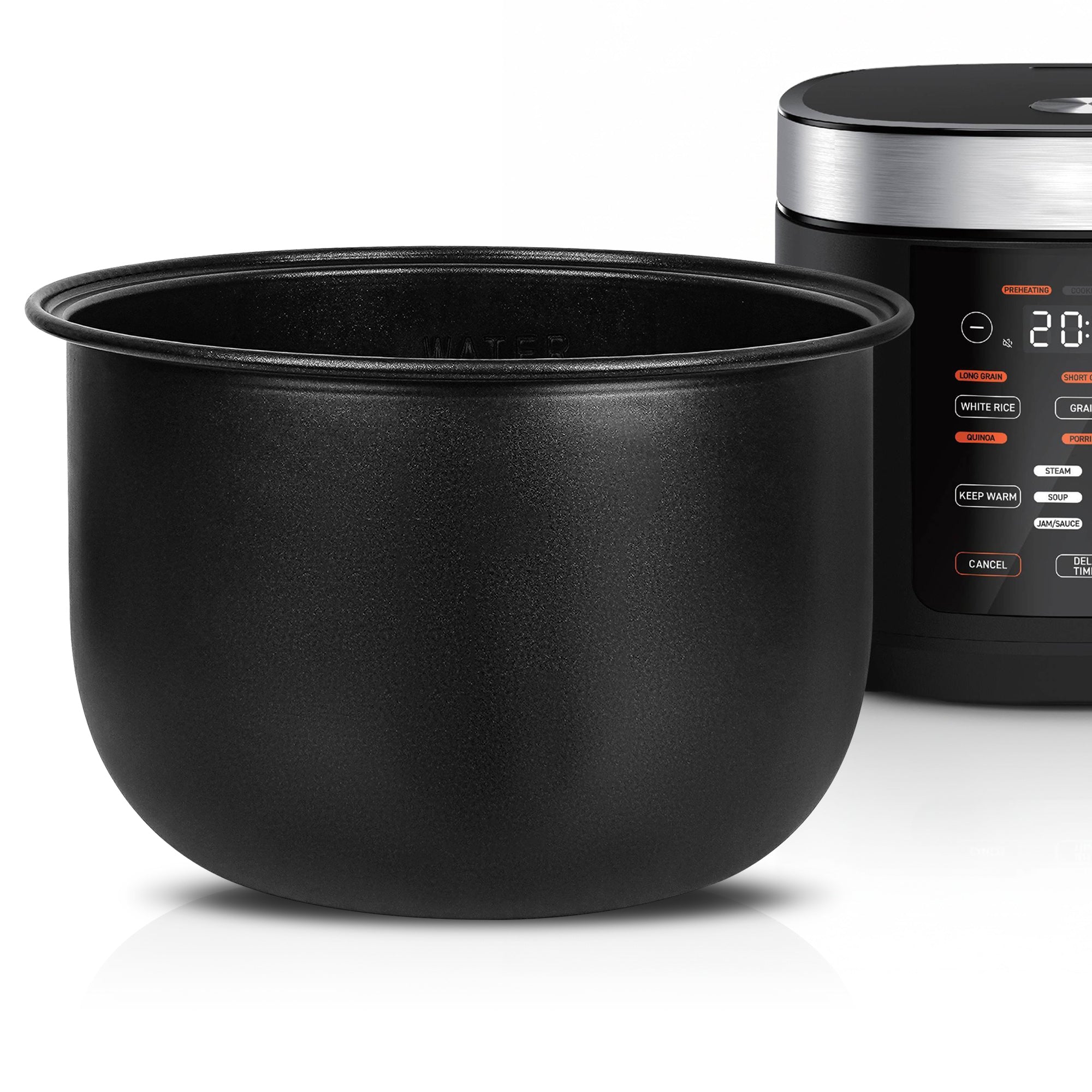 Linkidea Rice Cooker Aluminum Alloy Inner Pot Compatible with Tiger JBV-A18U-W, COSORI CRP-R501IP-KUS, Dishwasher Safe, Replacement Bowl