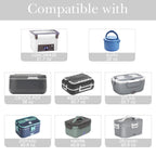 Linkidea Portable Cooler Tote for Adult, Large Capacity Oxford Thermal Lunch Bag with Handle, Insulated Box Bag Compatible with Crock Pot, DUPASU, Aotto, LUNCHEAZE Electric Lunch Box (Grey)