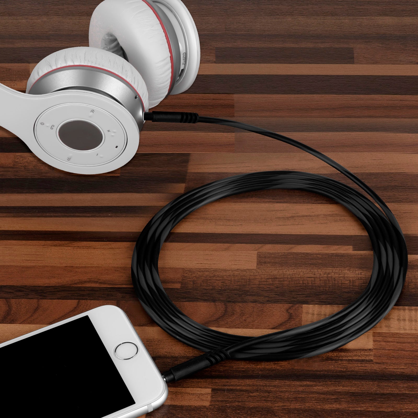 Linkidea Audio Cable for Beats Studio Pro/3/2, Solo 4/3/2/HD, Mixr, Pro Headphones, 3.5mm Replacement Aux Cord (5 ft/1.5 m)
