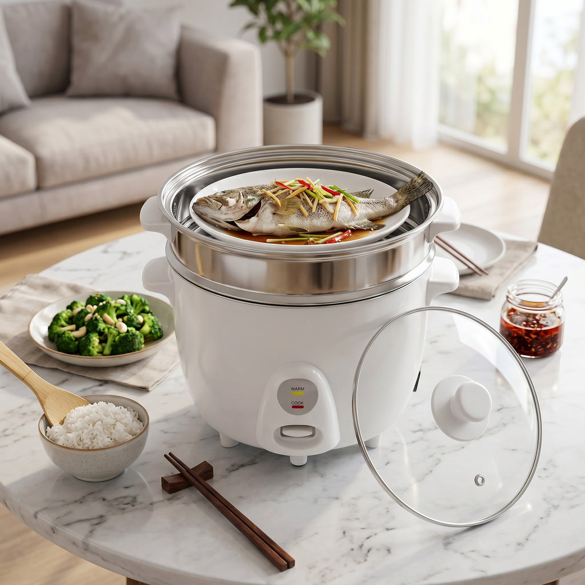 Linkidea Stainless Steel Steamer Basket Insert Compatible with CUCKOO CR-0601C 6-Cup Rice Cooker, Steaming Rack Tray for Vegetables, Dumplings, Fish & More