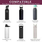 Linkidea Water Bottle Carrier with Shoulder Strap Compatible with Hydroflask Standard Mouth 18oz, CamelBak Carry Cap 20oz,Waterbottle Sling Bag Holder (Wine Red)