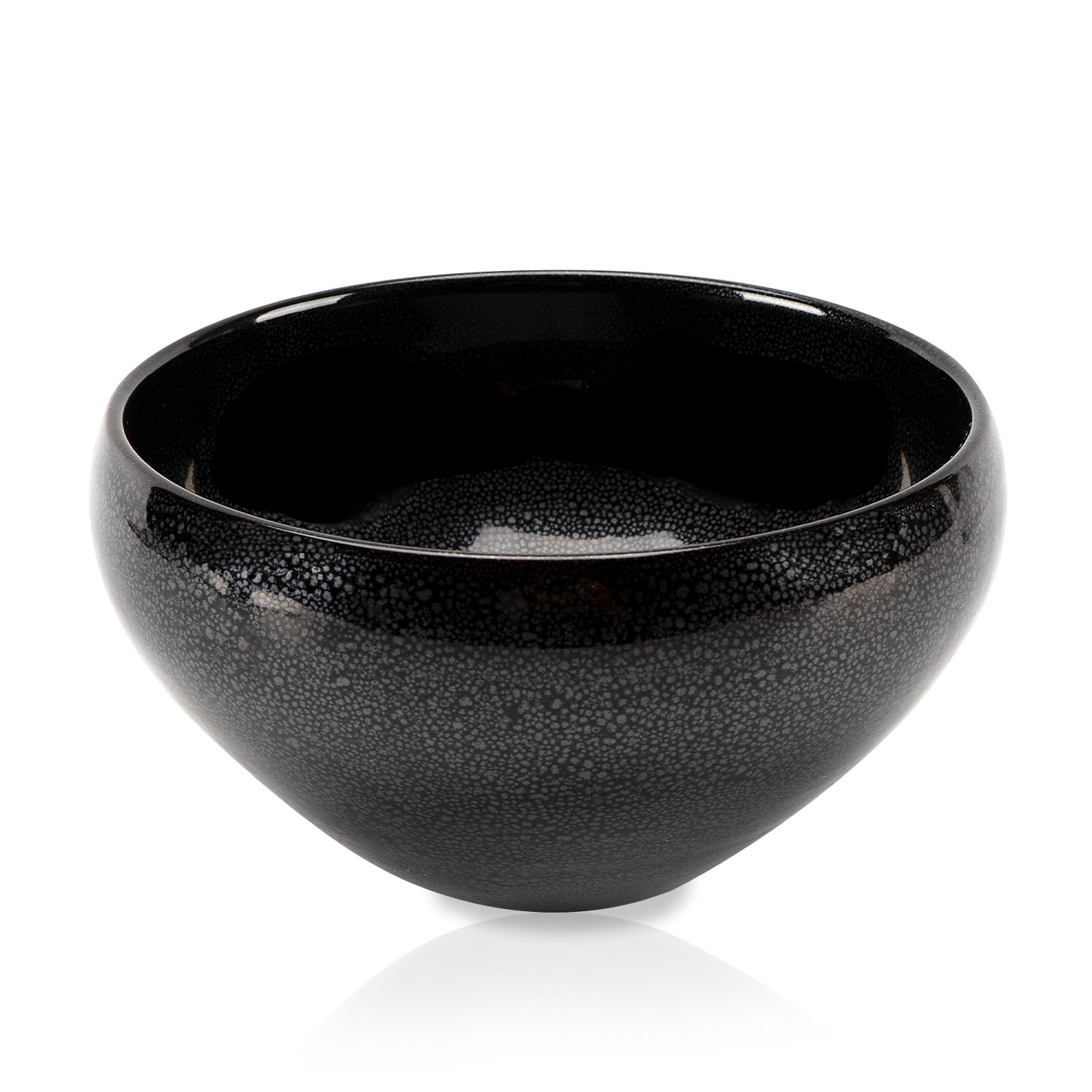 Linkieda Handcrafted Ceramic Shaving Bowl for Wet Shaving, Compatible with All Shaving Brushes, Unique Jian Zhan Glaze for Bathroom Use (Black)