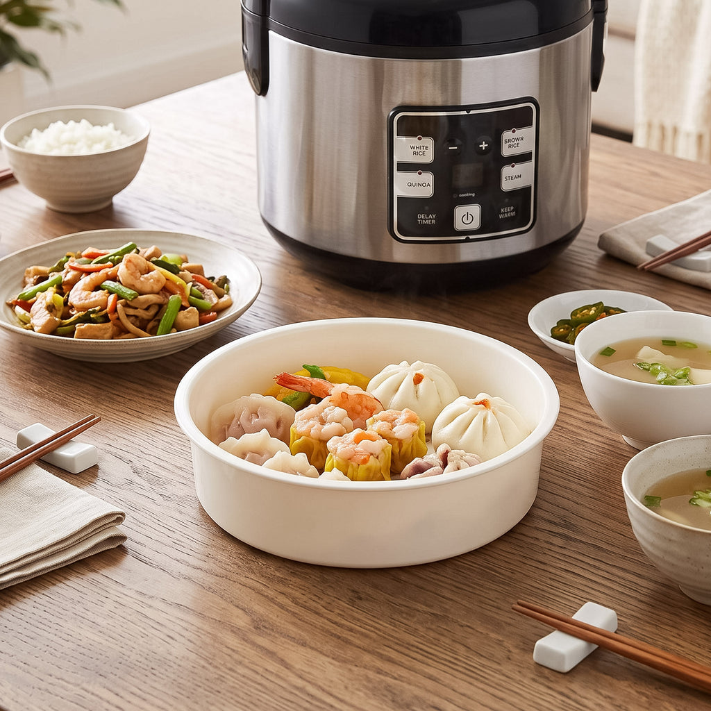 Linkidea 2 Pack Rice Cooker Steamer Baskets Compatible with Aroma ARC-914SBD, ARC-954SBDS, ARC-994SG, ARC-904SB, ARC-5204SB 2 Qt Cookers, Food Steaming Trays for Vegetables, Dumplings