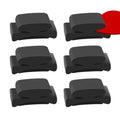 Linkidea 6-Pack Rubber Guitar Headstock Pick Holder, Pickholder for Guitar, Bass, Ukulele Thick Picks (Black)