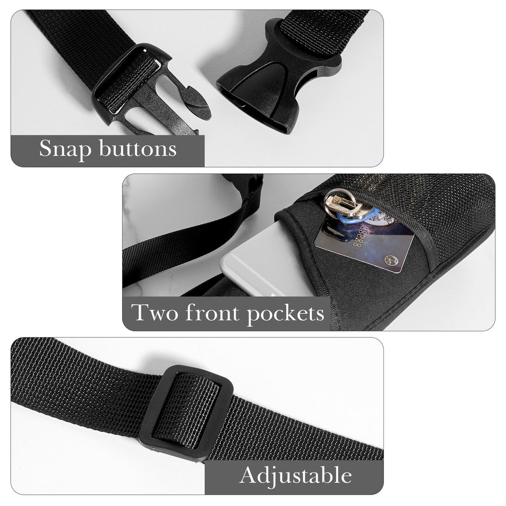 Linkidea Disposable Water Bottle Carrier with Strap Compatible with 33.8 Fl Oz Smartwater, LIFEWTR, Neoprene Plastic Bottled Water Sling Bag Holder with Phone Pocket