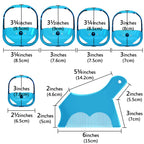 Linkidea Beard Shaping & Styling Tool with Comb, Beard Trimmer Template for Men, Clear Mustache Sideburns Outliner Stencil Lineup for Jaw Cheek Neck (Blue)