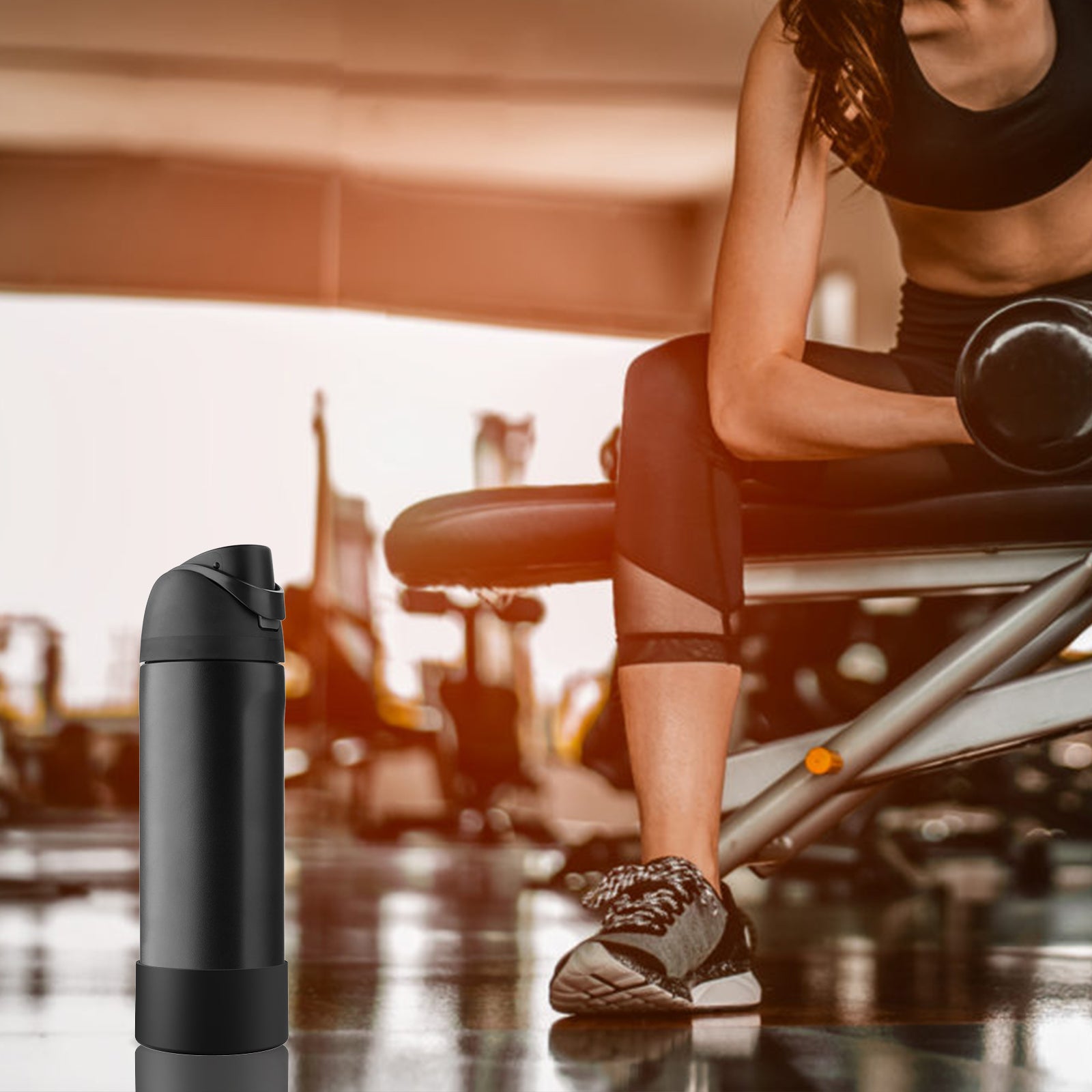 Linkidea 2 Pack Water Bottle Boot Compatible with Owala FreeSip/Twist/Potter 24oz Bottles, Silicone Anti-Slip Bottle Bottom Bumper Protector (Black)
