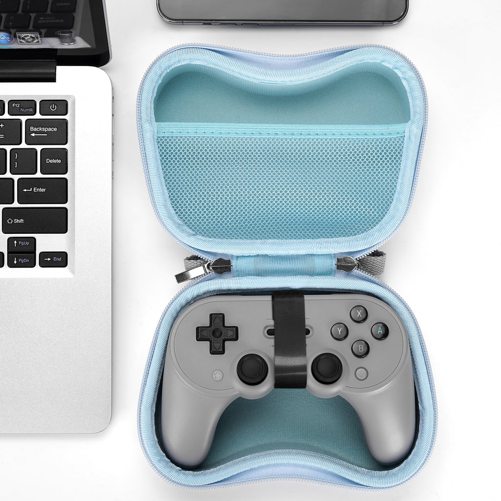 Linkidea Hard Travel Controller Case Compatible with 8BitDo Pro 2 / Ultimate Bluetooth / 2.4G Dual Sense Wireless Controller Gaming Accessories Carrying, Game Protective Storage Bag