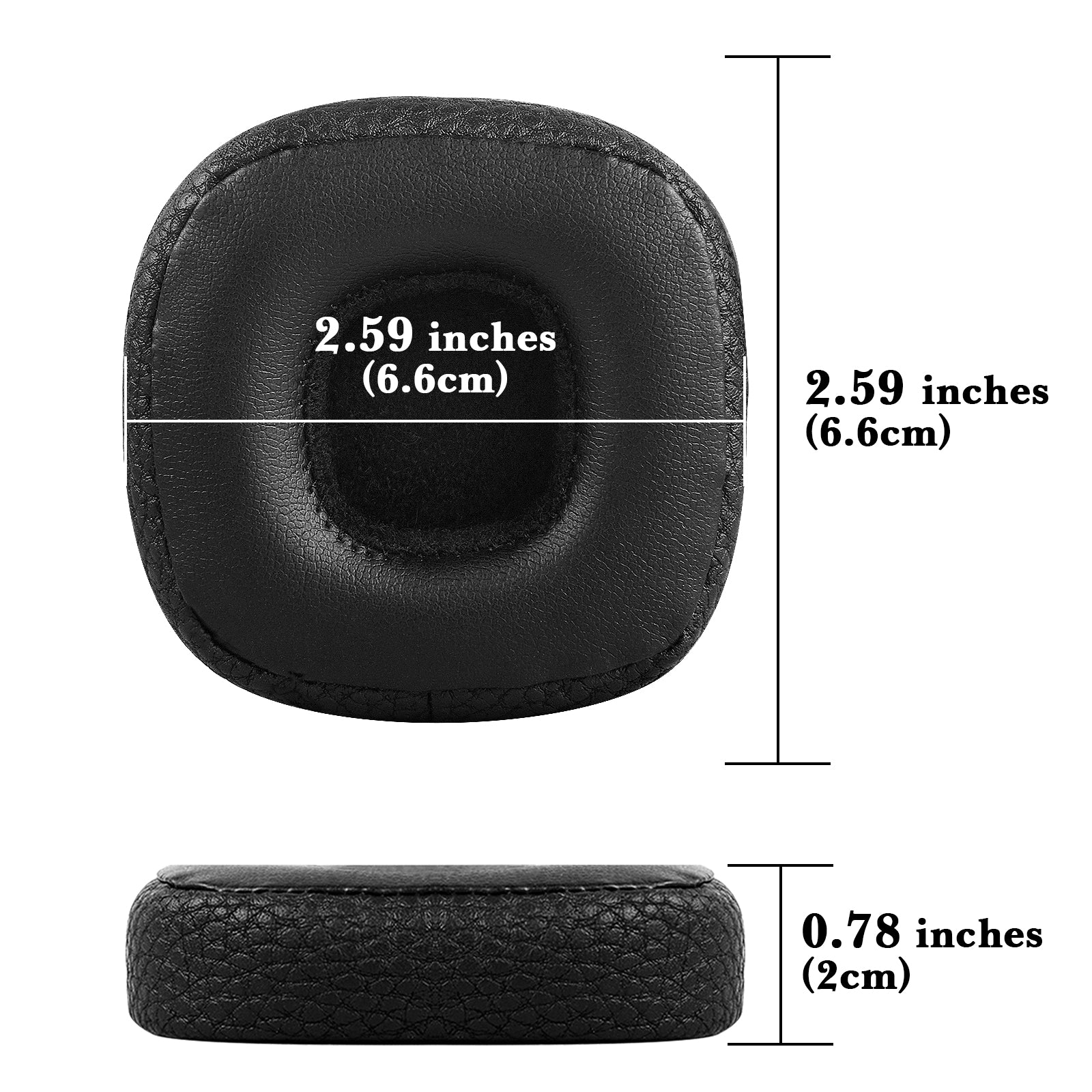 Linkidea Replacement Ear Pads for Marshall Major III Wired/ Major III Wireless/ Major IV/ MID ANC Headphones Ear Cushions, Headset Earpads (Protein Leather / Black)