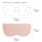 Linkidea Oversized Sunglasses Pouch, 2 Pack Large Frame Glasses Pouch for Sunglass, Eyeglasses Travel Bag Compatible with Persol Square/Aviator Rayban New Wayfarer Various Brand Models