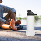 Linkidea 2 Pack Water Bottle Boot Compatible with CamelBak Eddy+20oz/25oz, Chute Mag 20oz/25oz, Carry Cap, Silicone Anti-Slip Bottle Bottom Bumper Protector (Clear White)