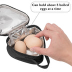 Linkidea Mini Reusable Snack Bags, Leakproof Insulated Snacks Storage Bag for Fruit, Compact Outdoors Lunch Box (Black)