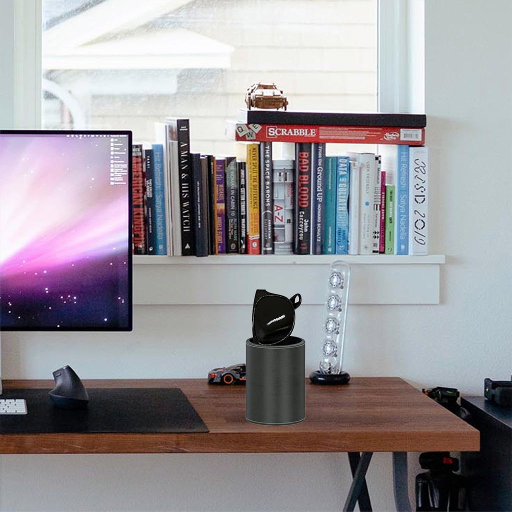 Glasses Desk Holder Stand for Reading Eyeglasses, Vegan Leather Glasses Holder for Nightstand, Glasses Storage Compatible with GUCCI GG1500OK GG1606OK GG1470OJ (XXL, Black)
