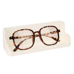 Eyeglasses Holder, Wall Mount Simple Style Reading Glasses Storage Organizer for Bedroom Bathroom Study (White)