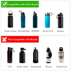 Linkidea 2 Pack Wide Mouth Water Bottle Lid with Handle Compatible with Hydro Flask Wide Mouth 12/16/18/20/32/40/64oz, Waterbottle Replacement Spout Lid (Light Pink)