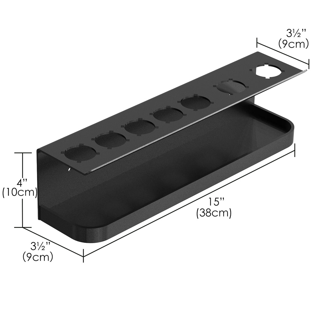 Linkidea Wall Mounted Stand Compatible with Dyson Airwrap, Hair Curling Iron Accessories Holder for Home Counter Bathroom Organizer (Black)