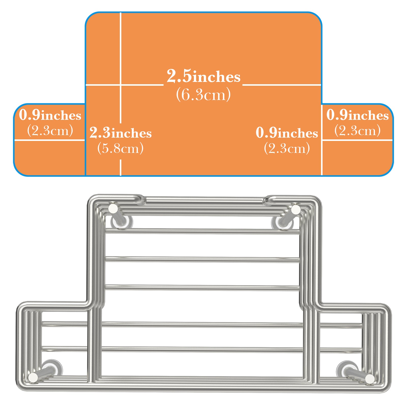 Linkidea Self Adhesive Toothbrush Holder for Shower, Stainless Steel Toothpaste Organizer, 3 Slots Wall Mount/Countertop Stand Compatible with Colgate Extra Clean, Oral-B CrossAction