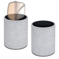 Extra Large Sunglasses Desk Holder Stand, 2 Pack Silver Vegan Leather Sunwear Storage with Flock Lining, Eyeglasses Display Organizer Compatible with Gucci GG1556S/GG0418S/GG0713S/GG1546S