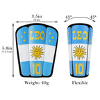 Linkidea Flexible Carbon Fiber Soccer Shin Guards, Ultra-light Shin Pads Adaptable to The Shape of the Shin, Lightweight Professional Leg Protection for Kids, Youth and Adults (#10 Print)