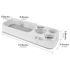 Linkidea Countertop Toothbrush Holder, Diatomite Tooth Brush Stand for Manual Toothbrush, Toothpaste, Razor, Vanity Organizer Compatible with Philip Sonicare, Oral-B iO Series (White)