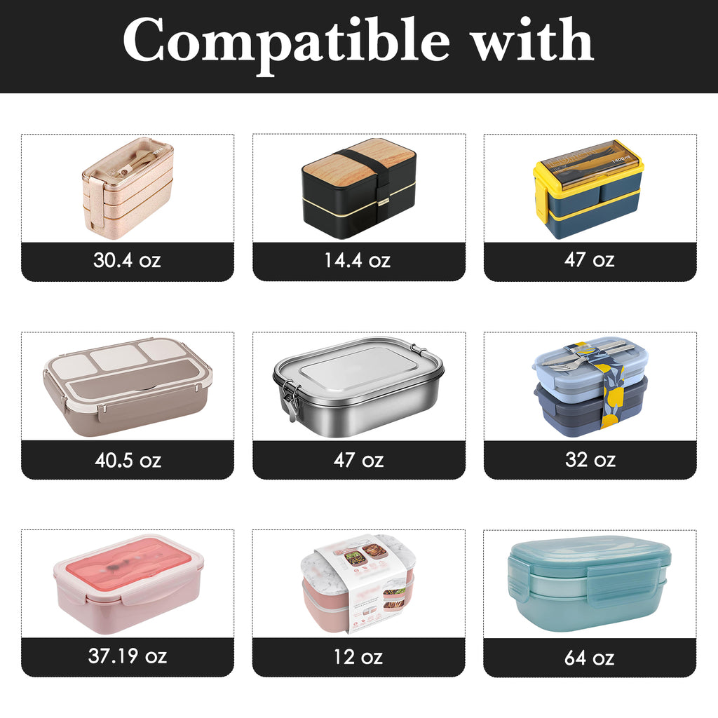 Linkidea Lunch Box Bag, Insulated Lunch Bag with 2 Layers for Food Jar and Lunch Box Storage, Oxford Reusable Lunch Tote Bag Fit, Compatible with Classic 12 oz, Iteryn, LOVINA (Grey)