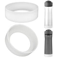 Linkidea 2 Pack Water Bottle Boot Compatible with Contigo Jackson Chill 2.0 20oz/24oz, Ashland Chill 20oz/24oz, Silicone Anti-Slip Bottle Bottom Bumper Protector (Clear White)