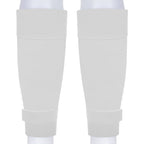 Linkidea Kids Soccer Grip Socks with Shin Guard Sleeve for Age 6 - 9 (White)