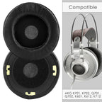 Replacement Ear Pads for AKG K701/K702/K601/K612/K712/Q701/Q702 Headphones Ear Cushions, Headset Earpads ( Sheepskin / Black )