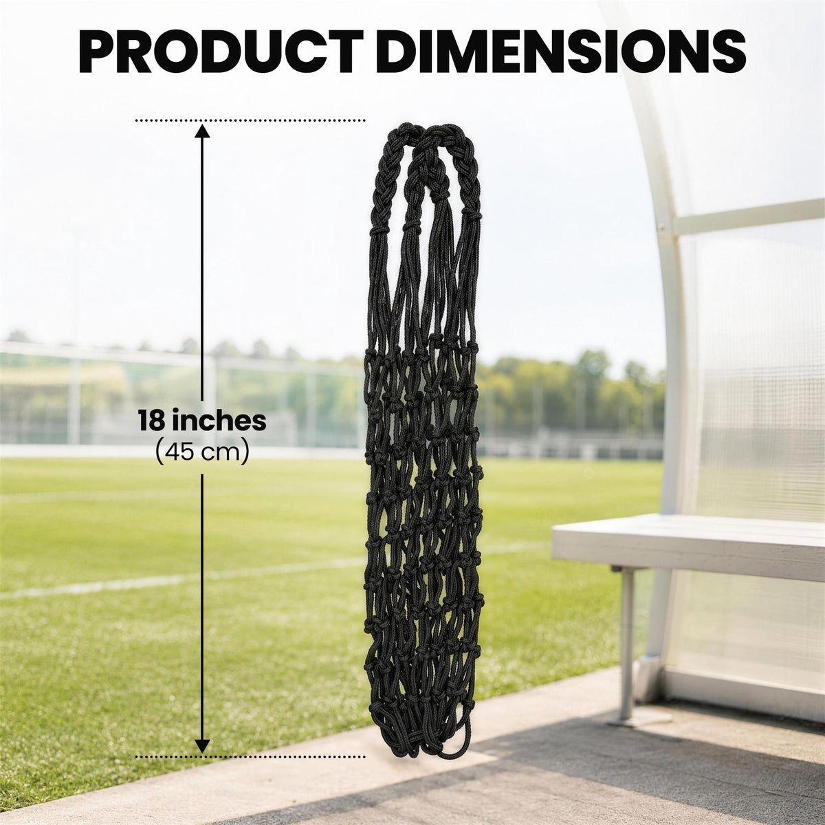 Linkidea 2 Pack Soccer Ball Mesh Bag, Breathable Nylon Soccer Ball Storage Bag, Holds 1 Ball Each (Fits Size 3, 4, 5 Balls), Sports Equipment & Training Bag (Black)