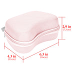 Linkidea Hard Travel Case Compatible with 8BitDo Pro 2, Ultimate and 2.4G Dual Sense Wireless Controller, Game Protective Storage Carrying Bag (Pink)