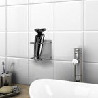 Linkidea Electric Razor Holder Wall Mount, Self Adhesive No Drill Stainless Steel Shaver Hanger, Space Saving Bathroom Organizer, Compatible with Philips Norelco 2400 Series Shavers (Silver)