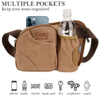 Fanny Pack Waist Bag with Bottled Water Holder, Waist Pack Compatible with Smartwater 16.9/20 Fl Oz, Lifewtr 16.9/20 Fl Oz, Travel Sport Casual Belt Bag for Running Walking Hiking