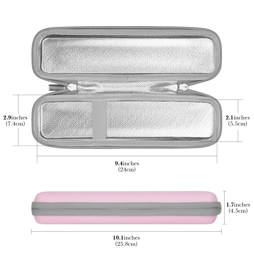 Linkidea Kids Electric Toothbrush Travel Case with Waterproof Lining, Portable Hard Shell Carrying Bag, Protective Storage Box Compatible with Philips Sonicare HX3601, Oral-B Battery (Pink)