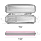 Linkidea Kids Electric Toothbrush Travel Case with Waterproof Lining, Portable Hard Shell Carrying Bag, Protective Storage Box Compatible with Philips Sonicare HX3601, Oral-B Battery (Pink)