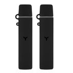 Linkidea 2 Pack Silicone Case with Cap for Series 2 (Zero 2) Slim Devices, Portable Protective Sleeve Cover for Gen 2 350mAh Handheld Stick Accessories (Black)