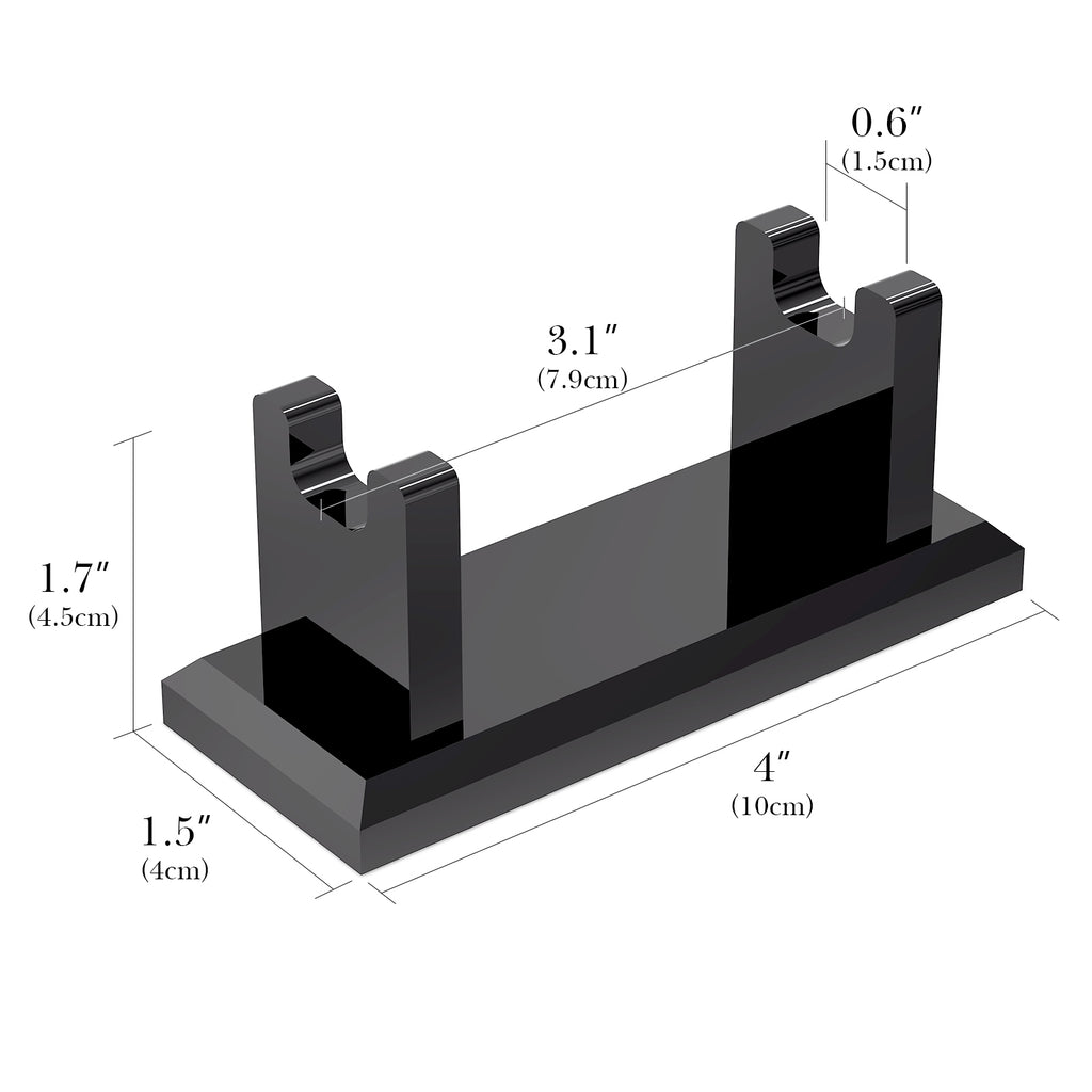 Linkidea Acrylic Men's Razor Stand, Stable Bathroom Holder for Safety Razors, Easy Clean, Compatible with Viking Blade Chief & Shaving Revolution Razors (Black)