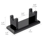 Linkidea Acrylic Men's Razor Stand, Stable Bathroom Holder for Safety Razors, Easy Clean, Compatible with Viking Blade Chief & Shaving Revolution Razors (Black)