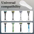 Linkidea 2 Pcs Portable Travel Razor Holder, Protective Razor Case Compatible with Gillette Fusion 5 ProGlide, Sensor 3, SkinGuard, Pace 6 Pro (White)