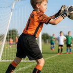 Linkidea Youth Soccer Goalie Shorts with Hip Padding, Moisture-Wicking Goalkeeper Shorts for Kids Boys Girls (Ages 7-8)