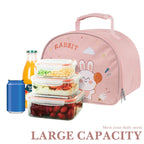 Linkidea Lunch Tote Bag, Large Capacity Lunch Tote Bag with Hand Strap, Reusable Lunch Box Bag for Outdoor, Compatible with B.Box, Sunhanny, Pedeco, QQKO, Xgxn Lunch Box (Pink)