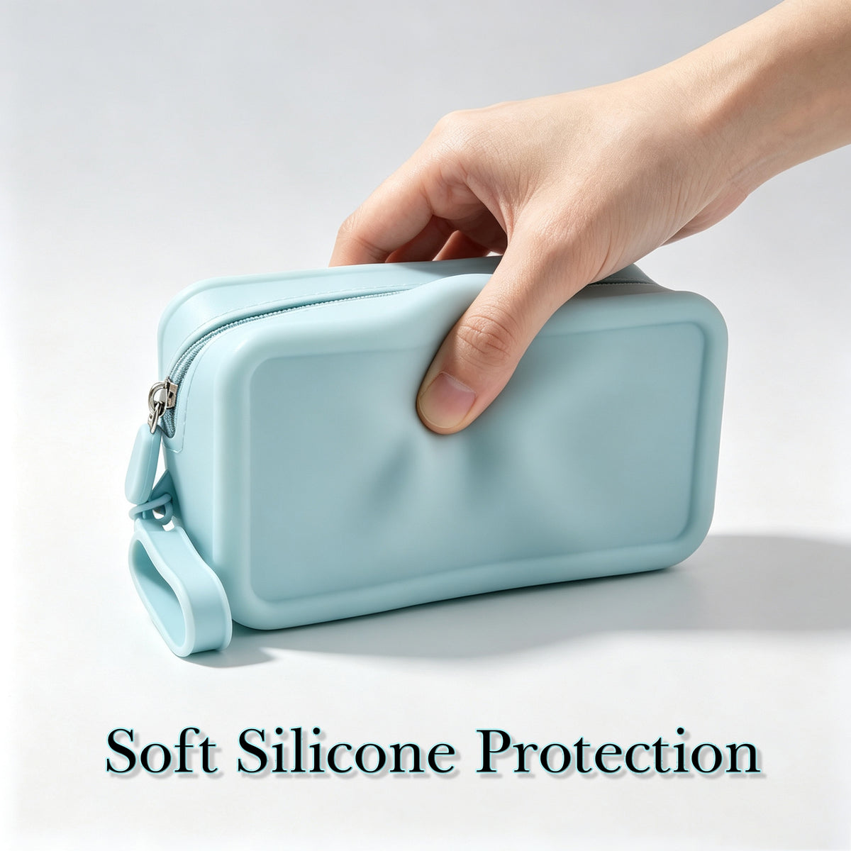 Linkidea Silicone Epilator Travel Case, Protective Storage for Bikini Trimmer, Compatible with Braun Silk-épil 9 & 7 Series (Blue/Case Only)
