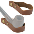Linkidea Vegan Leather Tobacco Pipe Holder, Tobacco Pipe Stand Holder Rack, Portable Pipe Stand for Single Tobacco Pipe (Brown)