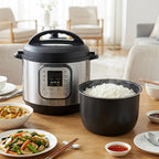 Linkidea Rice Cooker Aluminum Alloy Inner Pot Compatible with Instant Pot Duo 7-in-1, Dishwasher Safe, Replacement Bowl