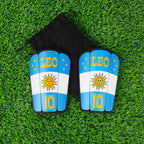 Linkidea Flexible Carbon Fiber Soccer Shin Guards, Ultra-light Shin Pads Adaptable to The Shape of the Shin, Lightweight Professional Leg Protection for Kids, Youth and Adults (#10 Print)