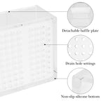 Linkidea Drawer Toothbrush Holder with Toothpaste Storage, Acrylic Organizer for Bathroom Vanity, Compatible with Colgate ExtraClean, Oral-B iO Series (Transparent)