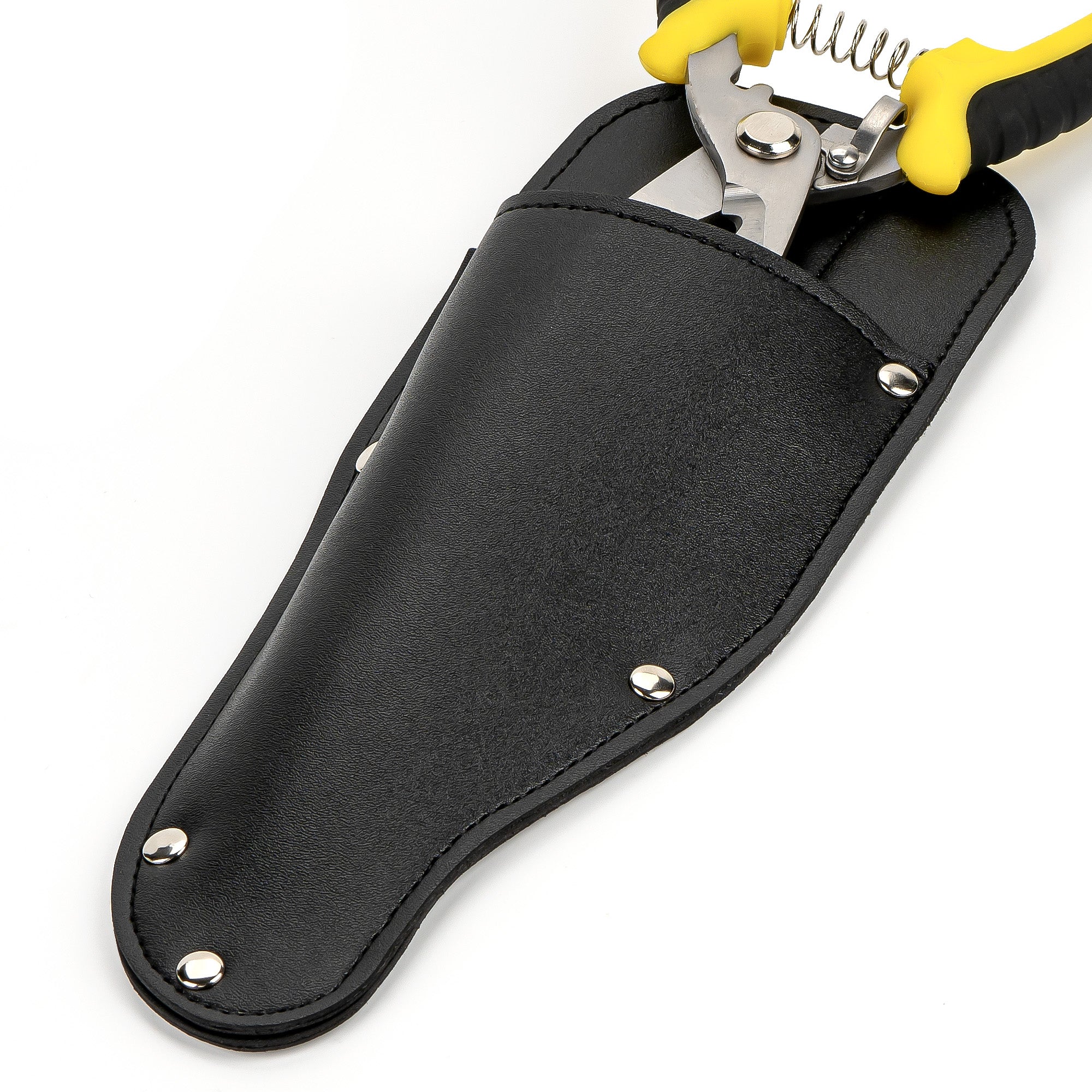 Linkidea Gardening Scissors Pouch, Vegan Leather Protective Sheath Cover, Hanging Holster for Garden Pruner & Trimmer (Black)