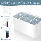 Linkidea Electric Tooth Brush Holder for Shower, Plastic Tooth Brush Organizer, Self Adhesive / Countertop Power Toothbrush Stand Compatible with Oral-B iO Series, Philip Sonicare ProtectiveClean