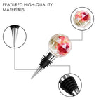 Linkidea DIY Resin Wine Stopper Kit, 10 Geometric Silicone Molds & 5 Stainless Steel Reusable Wine Bottle Stoppers, Resin Crafts for Handmade Gifts & Wine Accessories